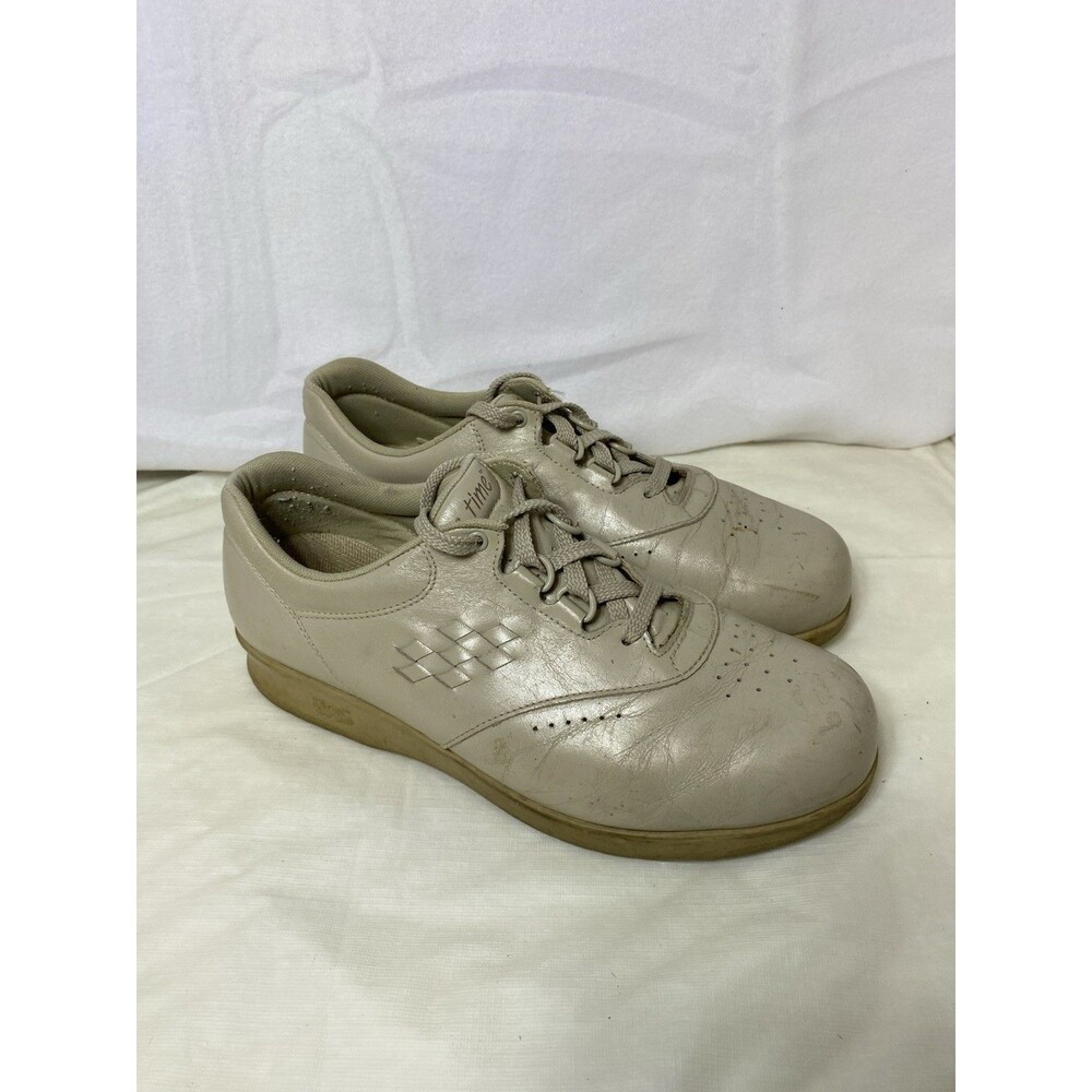 SAS Free Time Mocha Tan Leather Oxfords Walking Shoe Size 8W Tripad Comfort